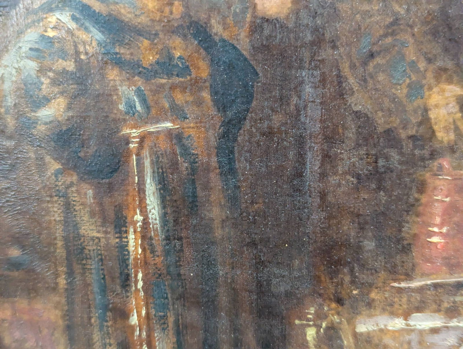 Oil on Canvas in Manner of Eduardo Von Grutzner Drunk Monks - 6