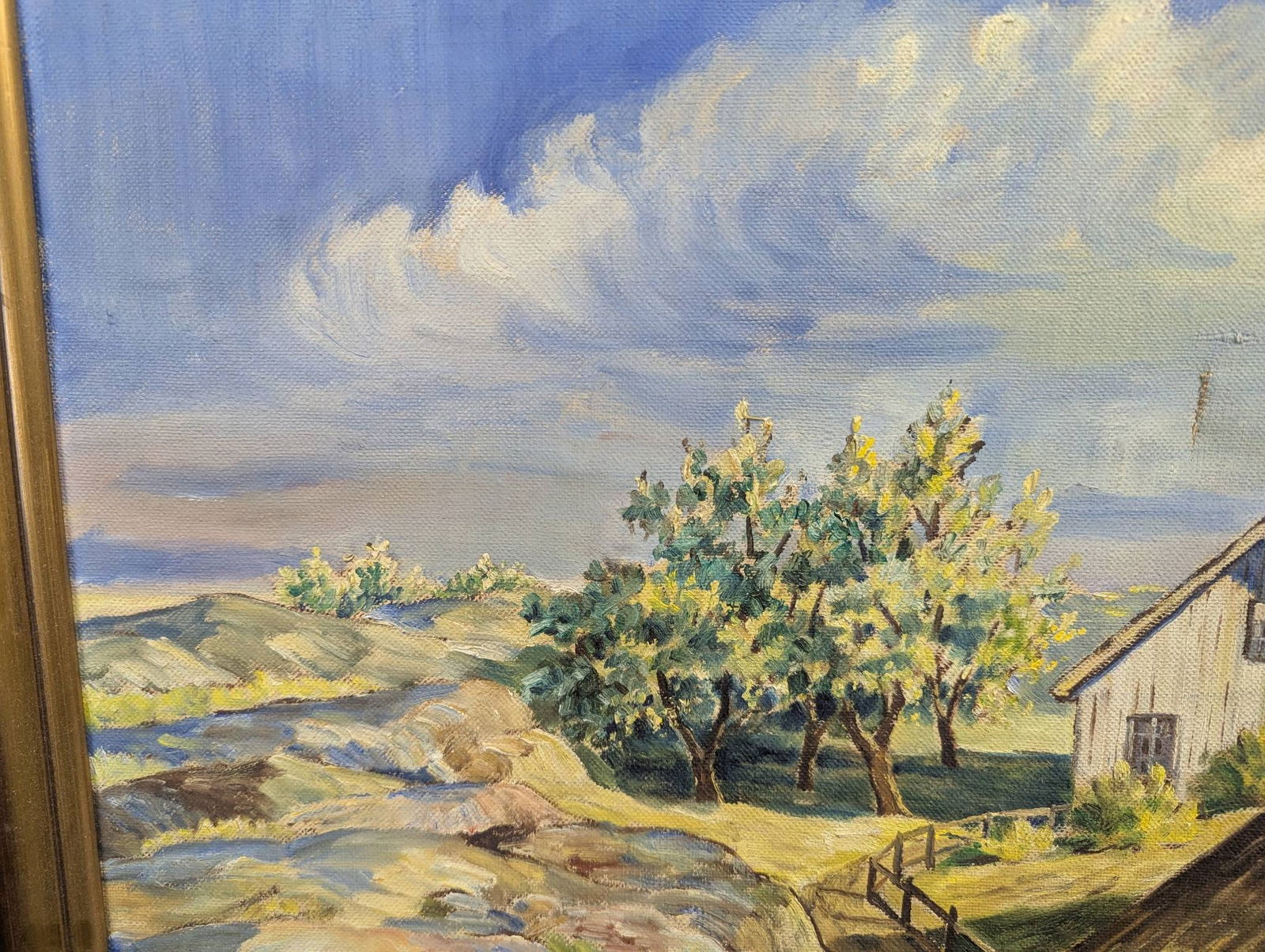 1941 Landscape Painting Signed B Sodal Depicting a Rustic Scene - 3