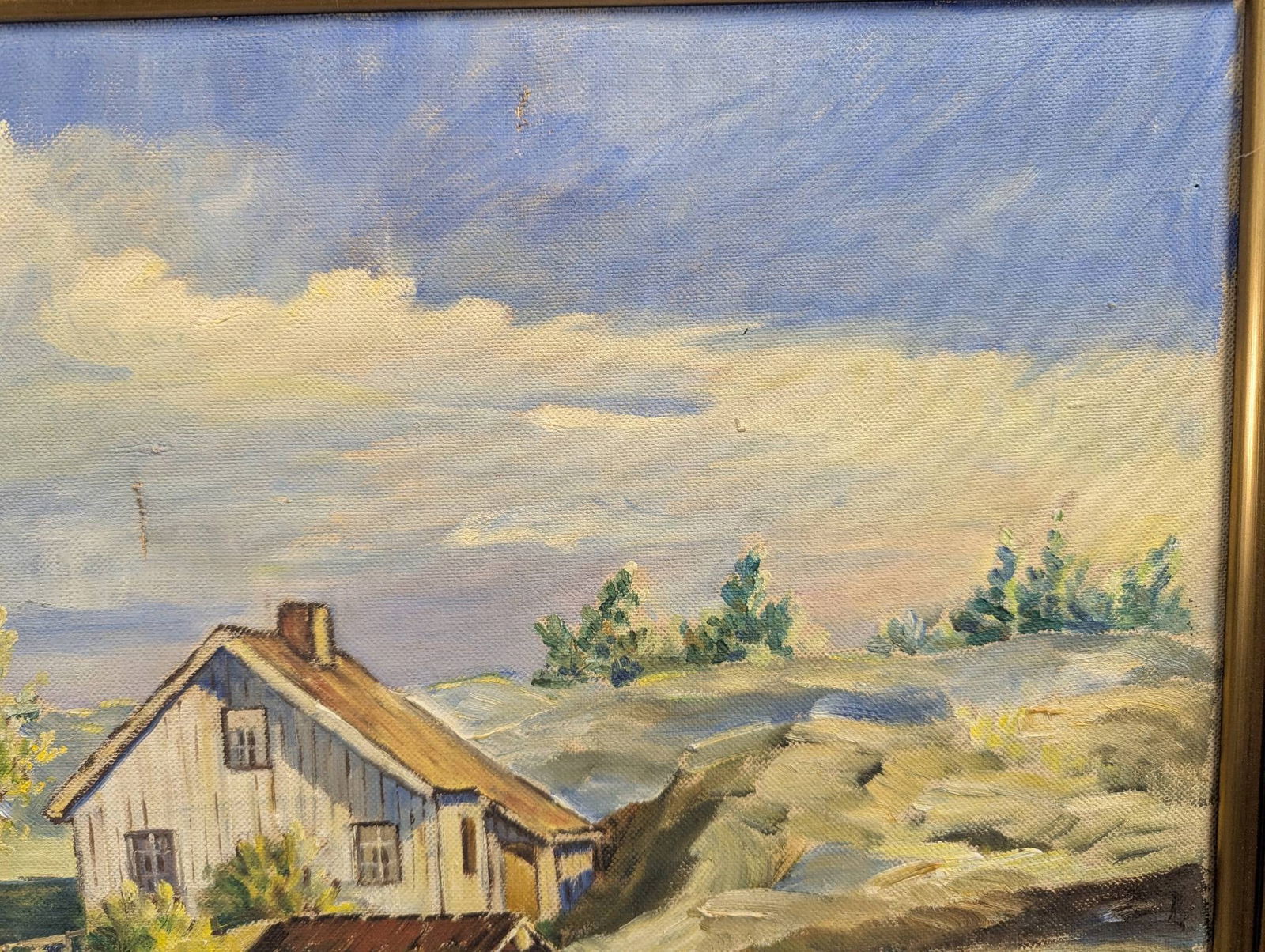 1941 Landscape Painting Signed B Sodal Depicting a Rustic Scene - 5