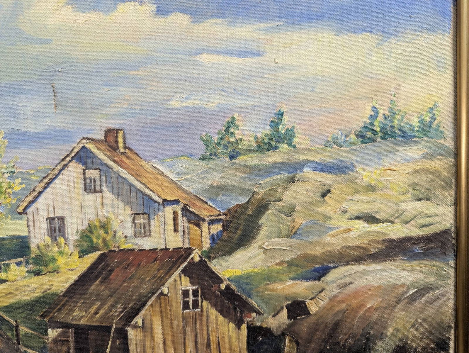 1941 Landscape Painting Signed B Sodal Depicting a Rustic Scene - 8