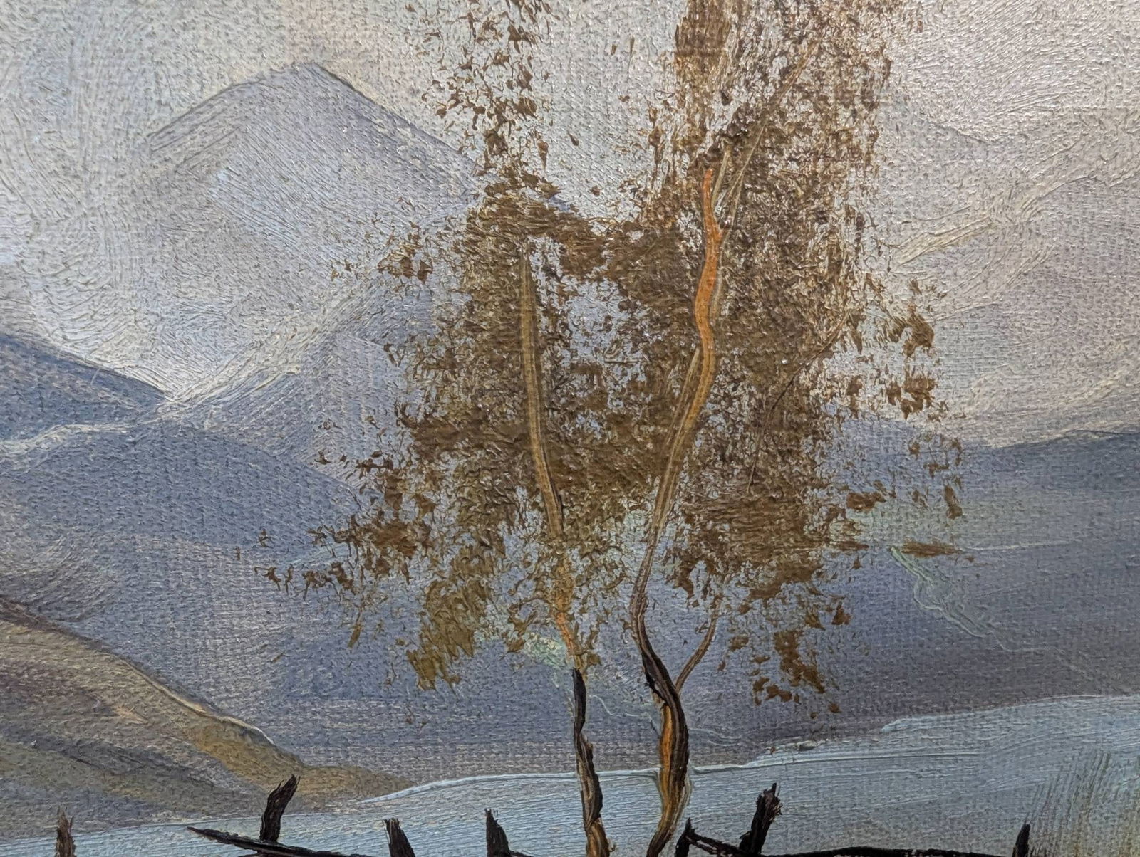 Signed H Muller Oil on Canvas Depicting a Mountainscape - 13