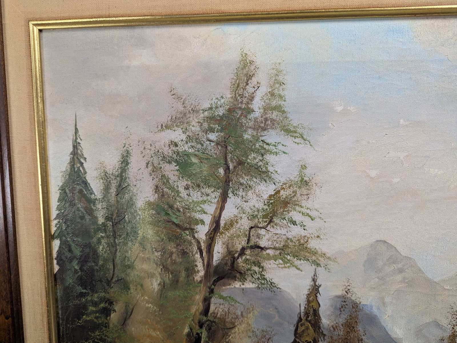 Signed H Muller Oil on Canvas Depicting a Mountainscape - 3
