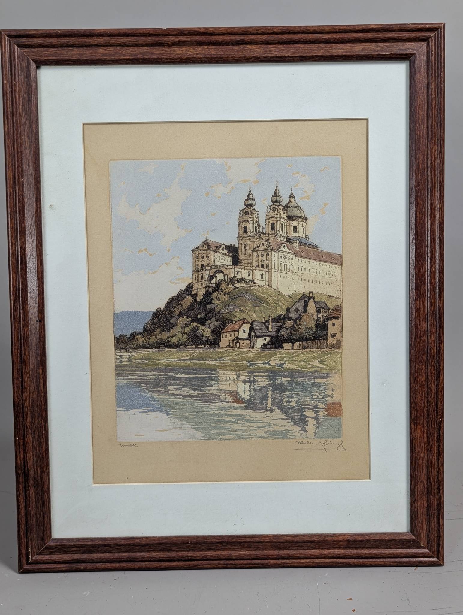 Etching by Walter Prinzi Depicting Melk (1 of 12)