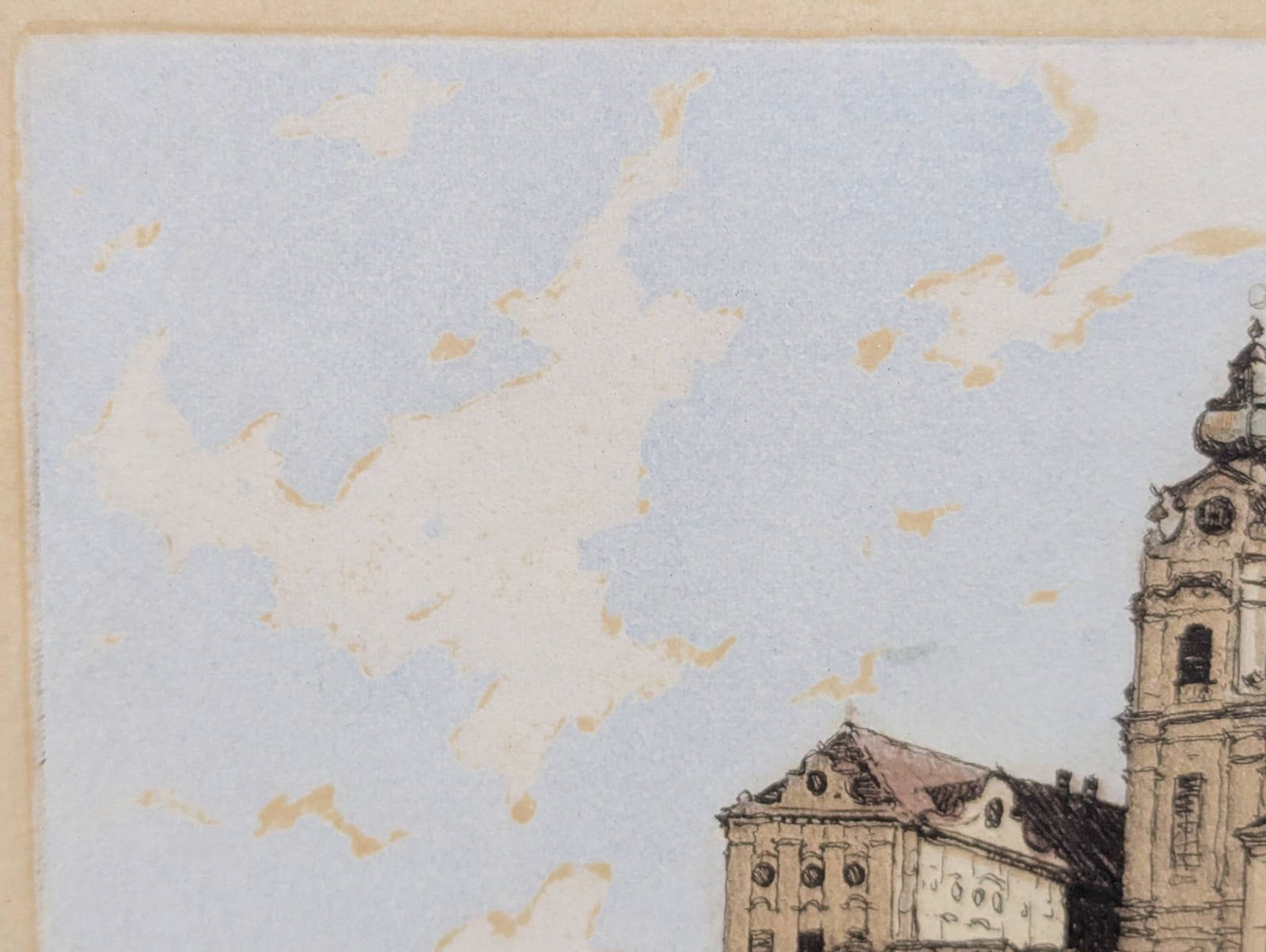 Etching by Walter Prinzi Depicting Melk - 3