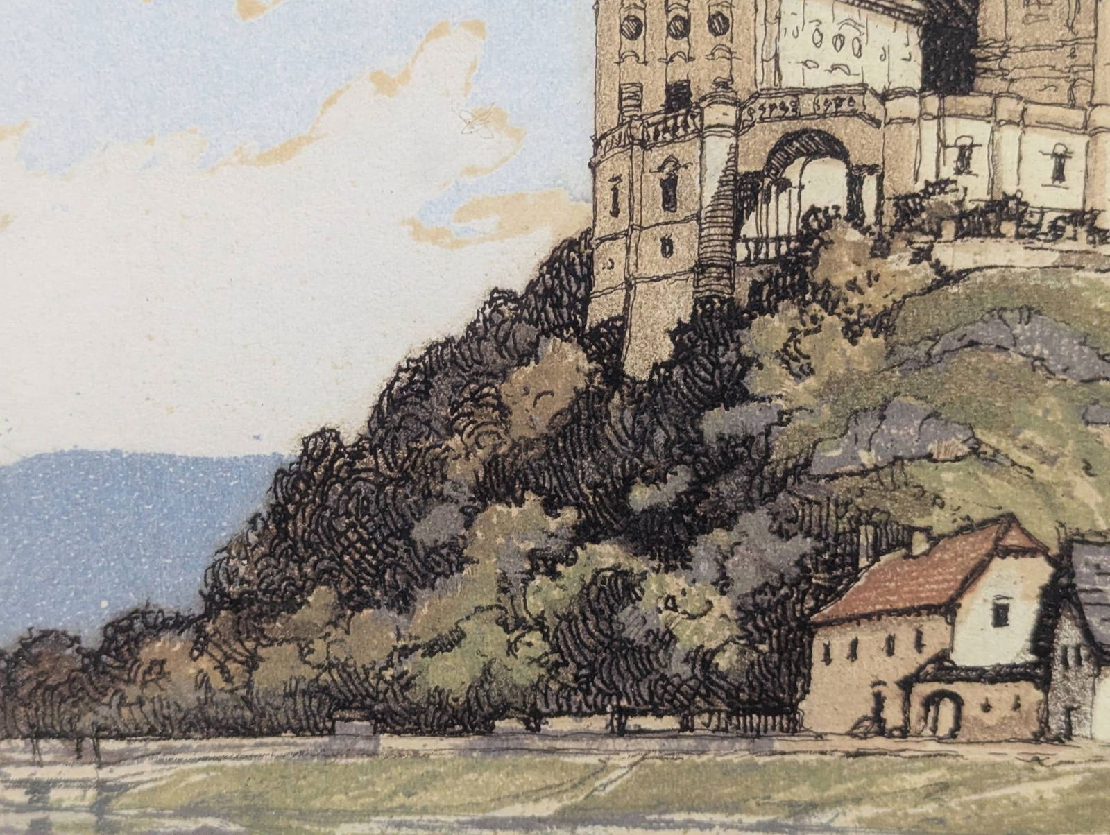 Etching by Walter Prinzi Depicting Melk - 5