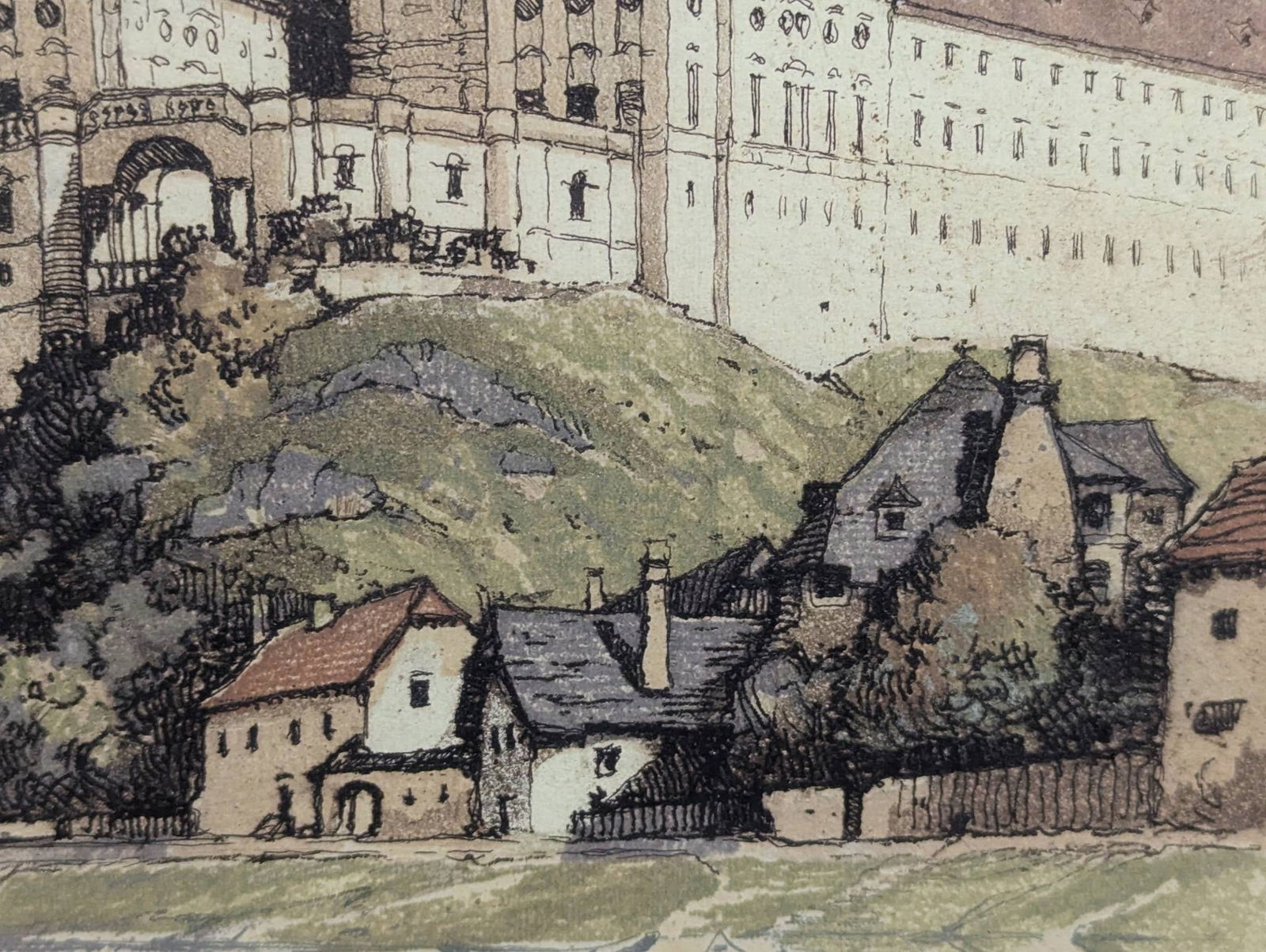 Etching by Walter Prinzi Depicting Melk - 6