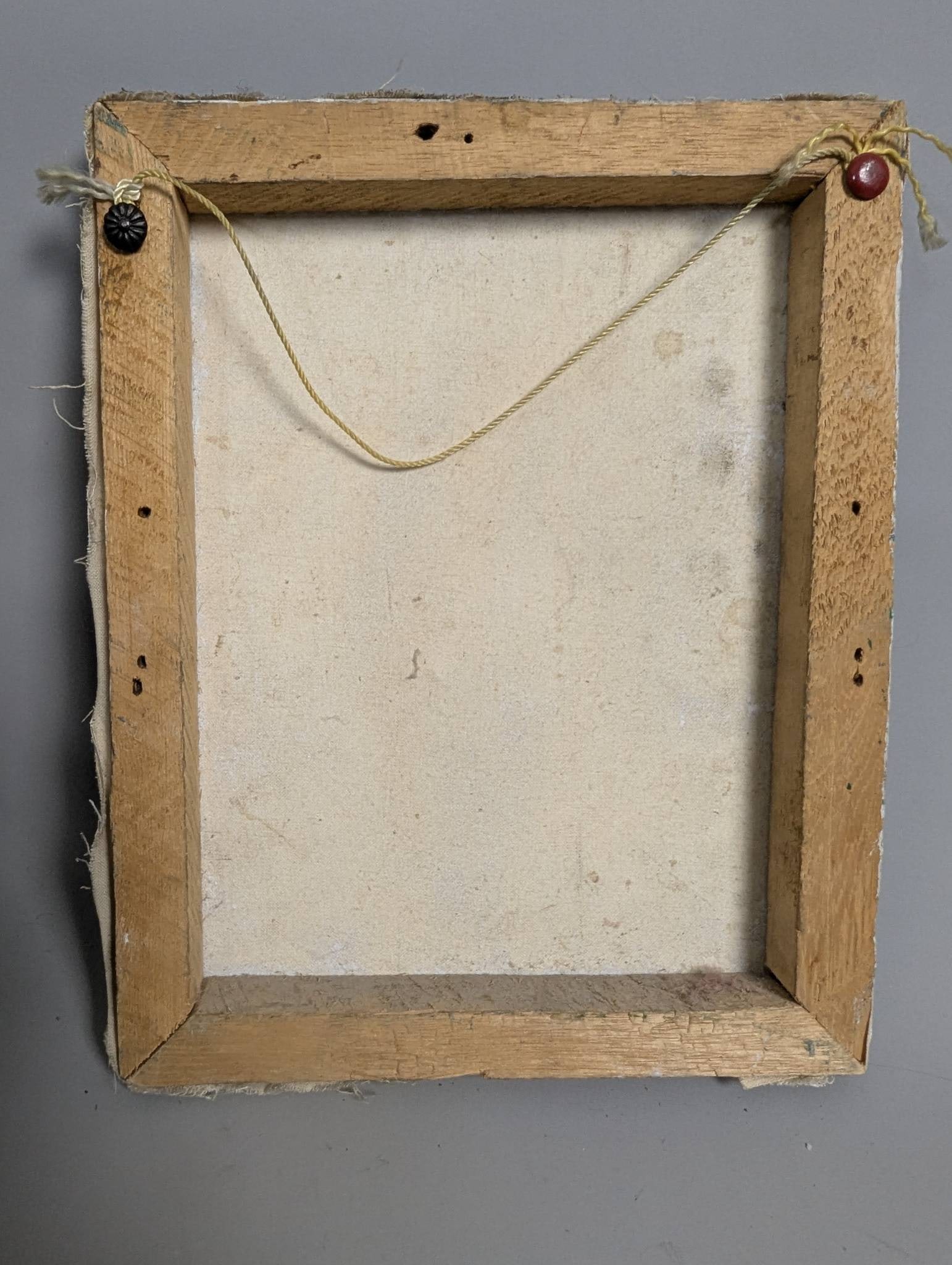 Haitian Folk Art Oil Painting Depicting Tropical Village by P Rene - 7