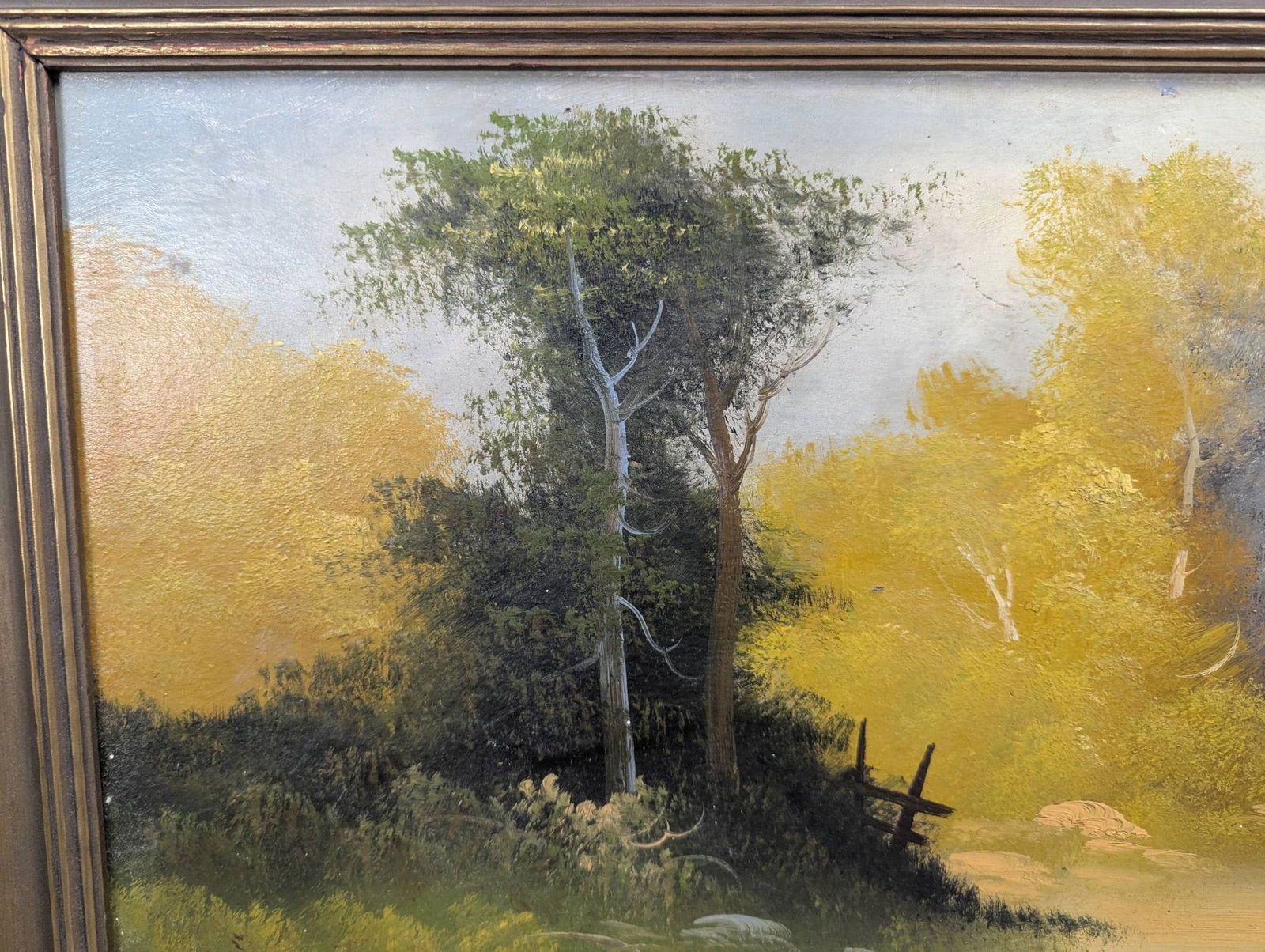 Oil Painting on Board Signed Lower Right R Mose Depicting a Landscape Scene - 3