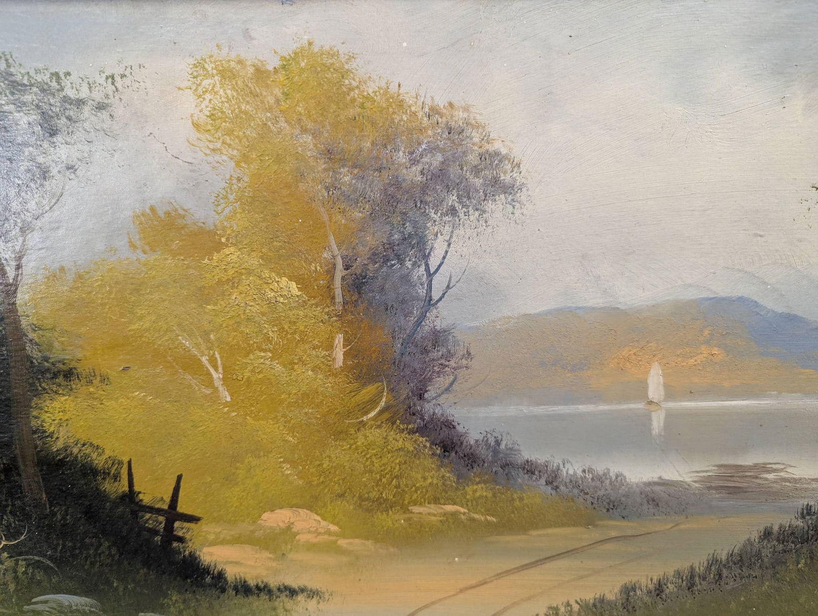 Oil Painting on Board Signed Lower Right R Mose Depicting a Landscape Scene - 4