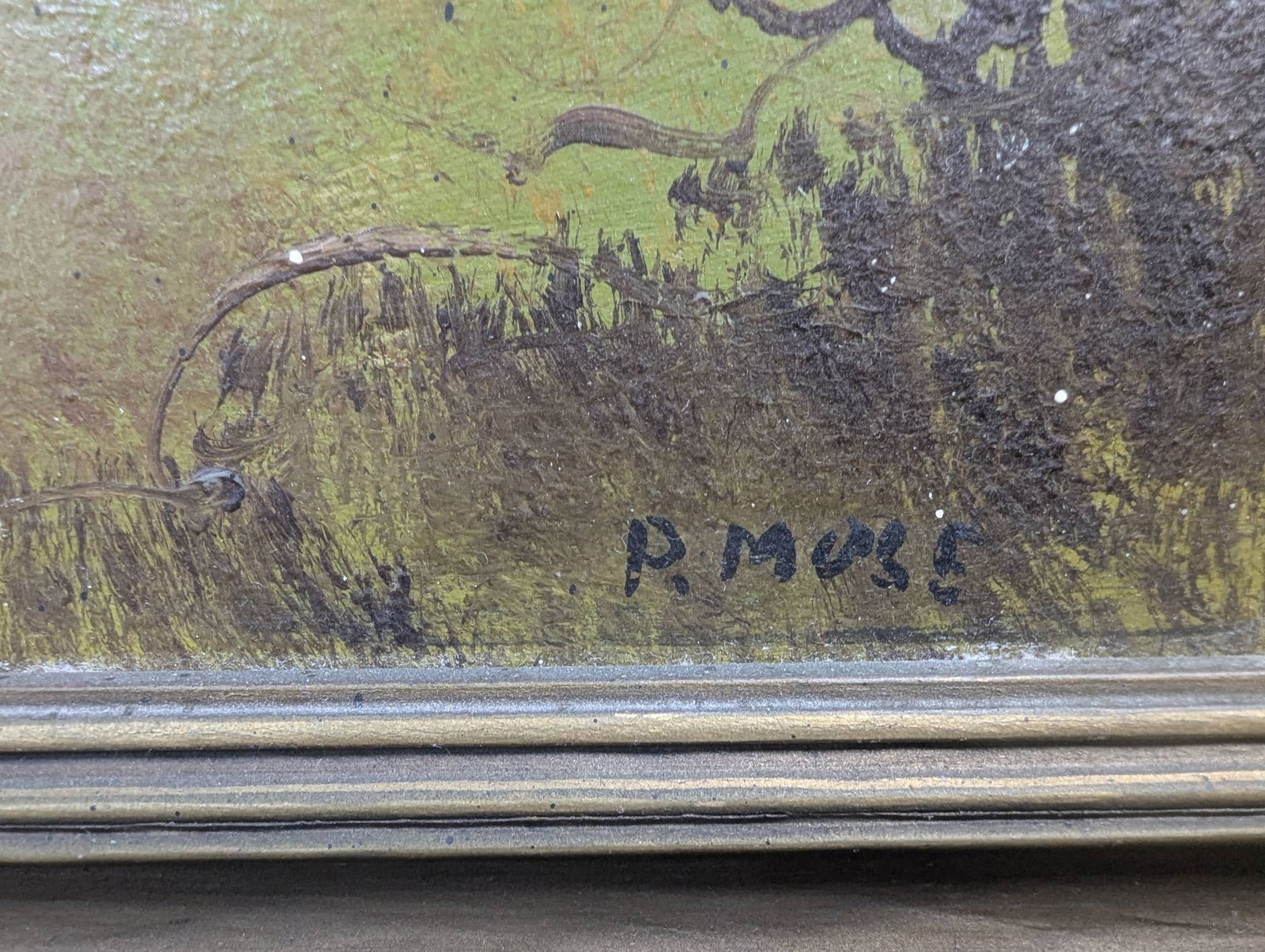 Oil Painting on Board Signed Lower Right R Mose Depicting a Landscape Scene - 9