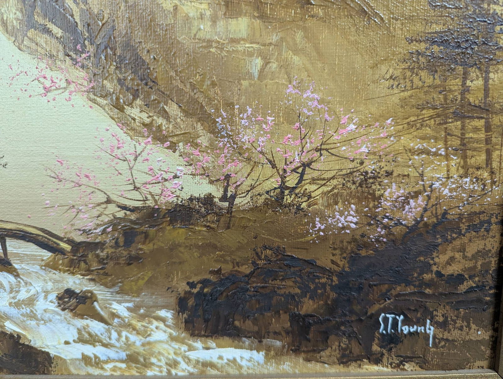 Oil on Canvas Landscape Painting by ST Young - 8