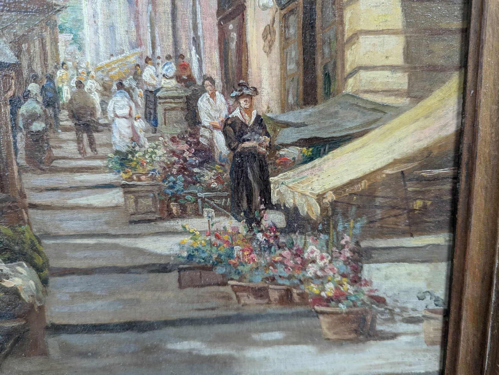 Giovanni Battista Oil on Board Depicting Naples Grandoise di Chiaia - 8