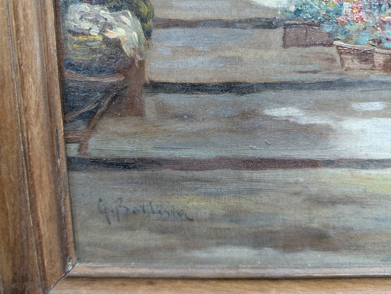 Giovanni Battista Oil on Board Depicting Naples Grandoise di Chiaia - 9