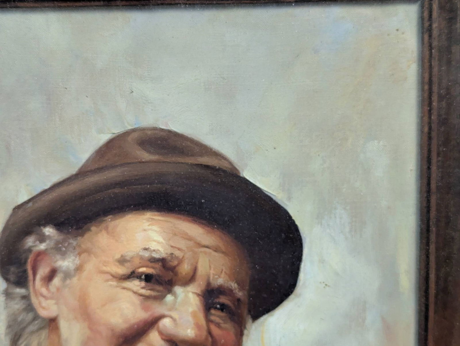 Portrait of Old Man by Giovanni Battista in Ornate Wooden Frame - 4