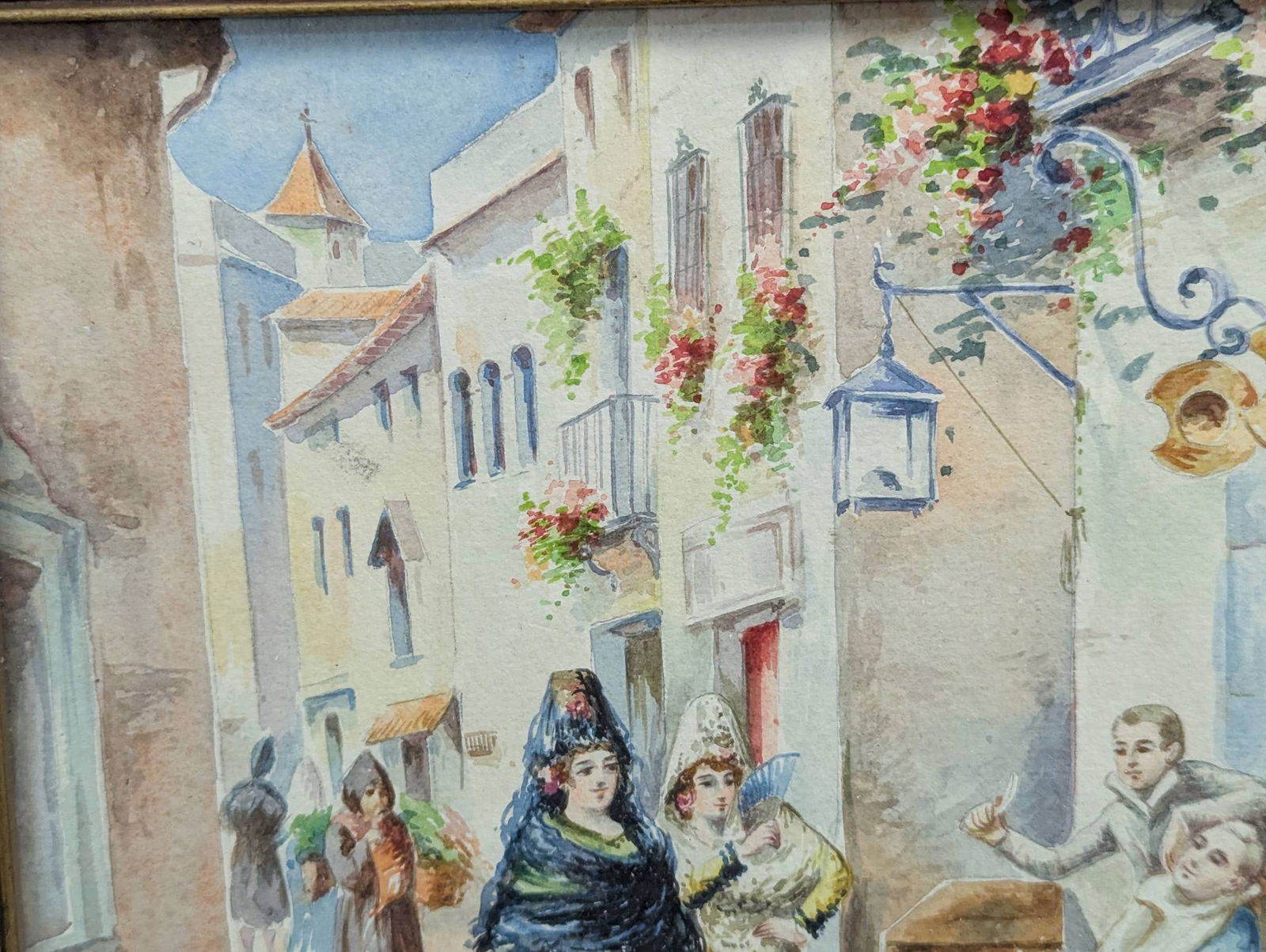 Early 20th Century Watercolor Depicting Scene from The Barber of Seville by N Charparteguy - 3