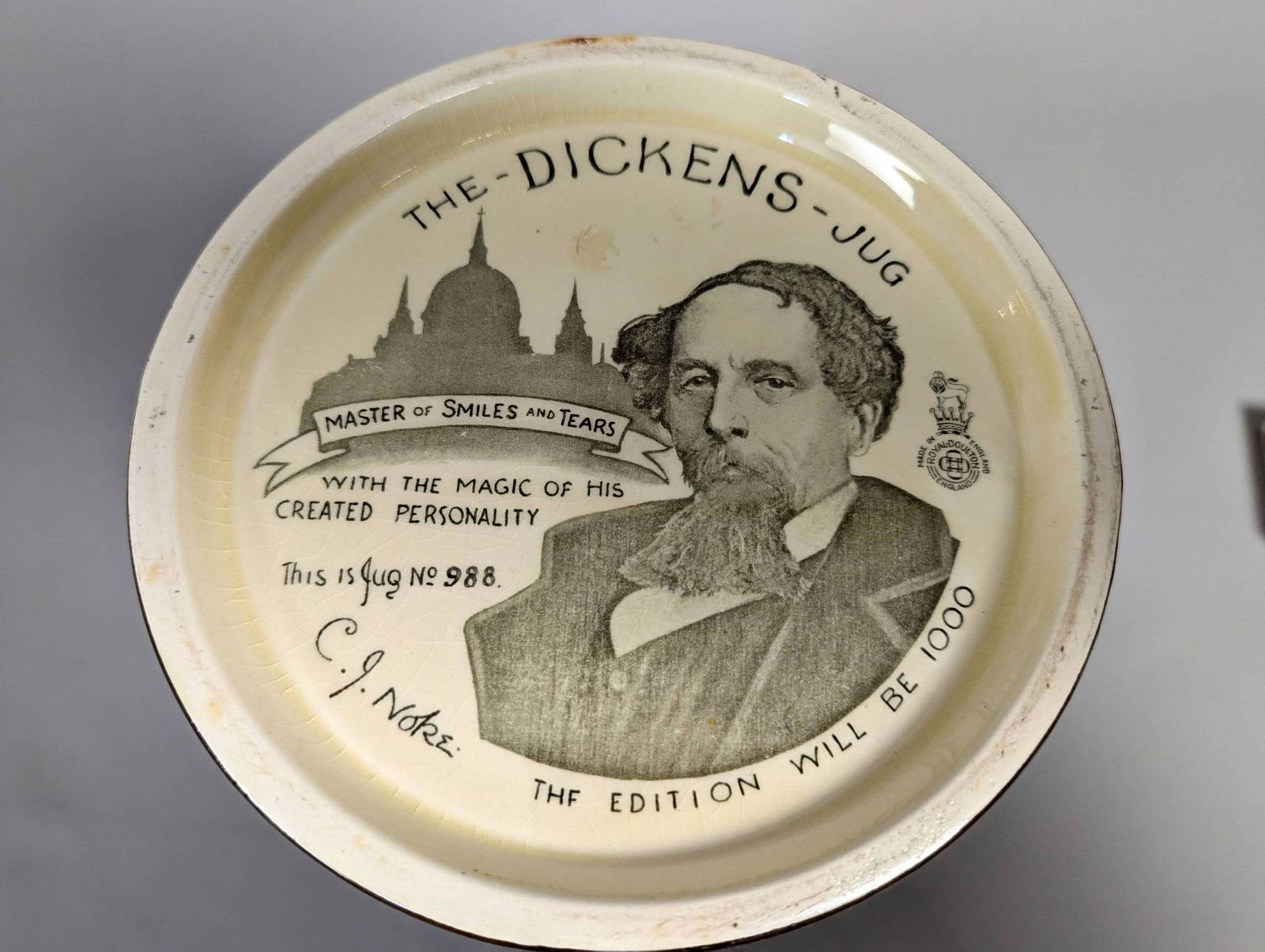 Royal Doulton Limited Edition Dickens Jug Designed by Charles Noke and Harry Fenton - 8