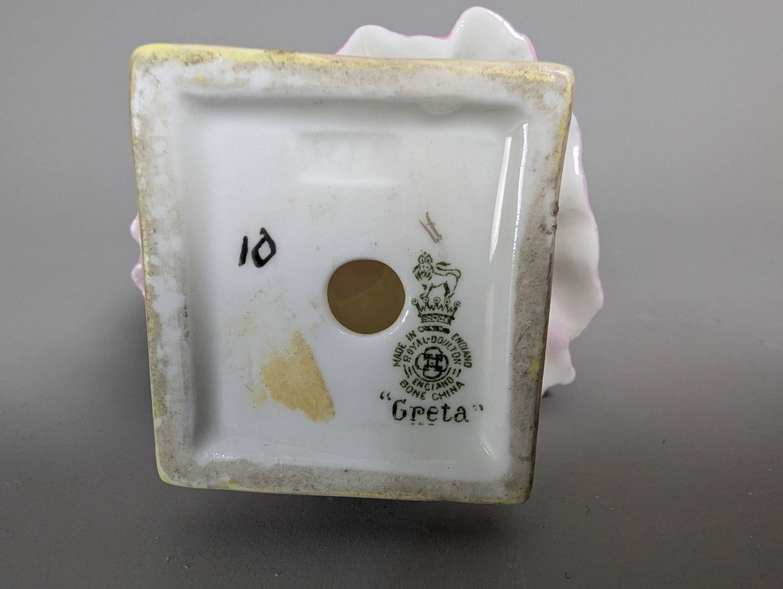 Royal Doulton Greta Porcelain Figurine in Purple Dress - 6