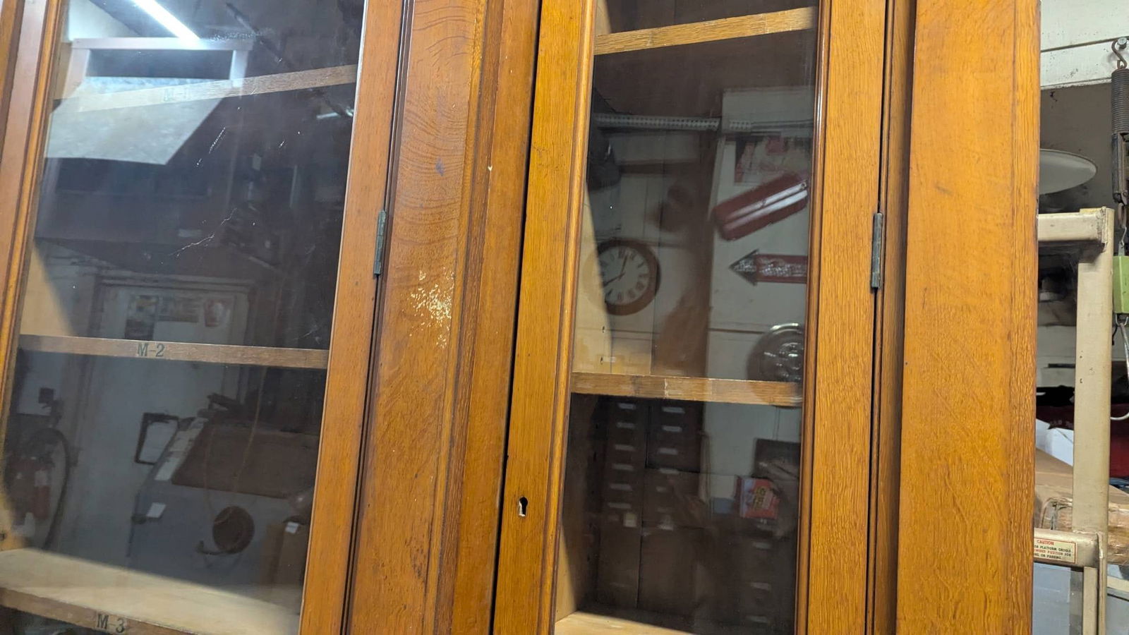 Victorian Oak Library Bookcase Cabinet Circa 1890 English - 4