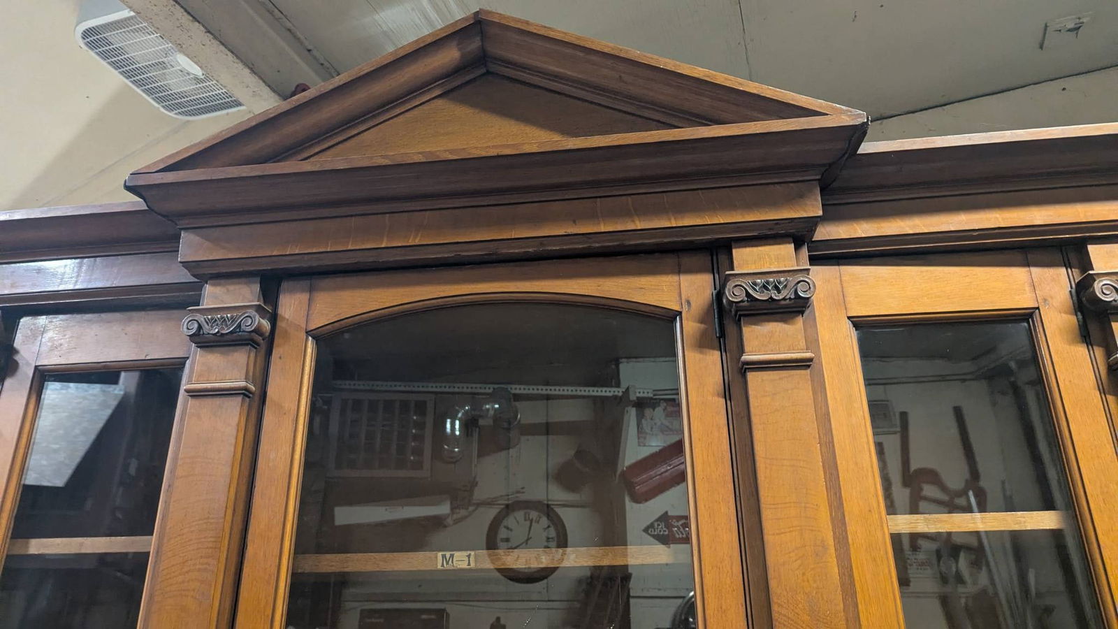 Victorian Oak Library Bookcase Cabinet Circa 1890 English - 6