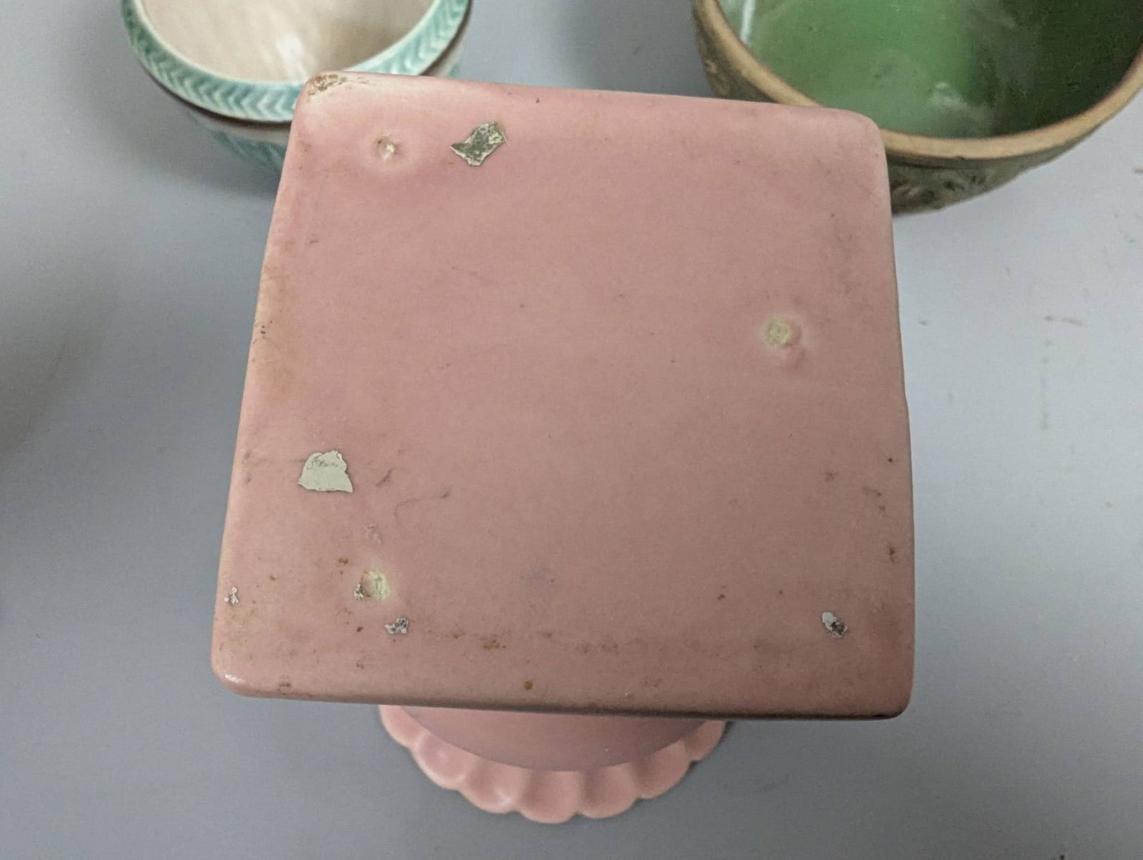 8 Vintage Art Pottery Pieces Including Red Wing and Roseville - 4