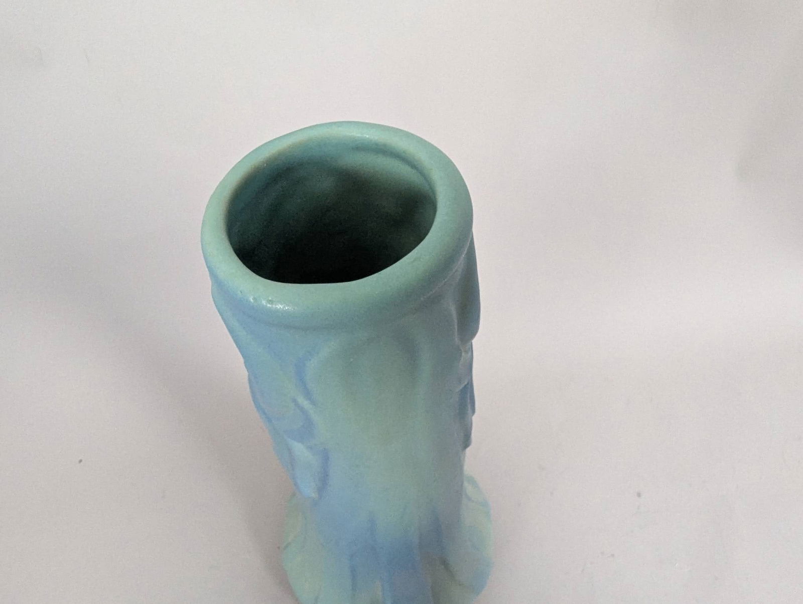 Van Briggle Iris Art Pottery Vase in Ming Blue with Matte Glaze - 6