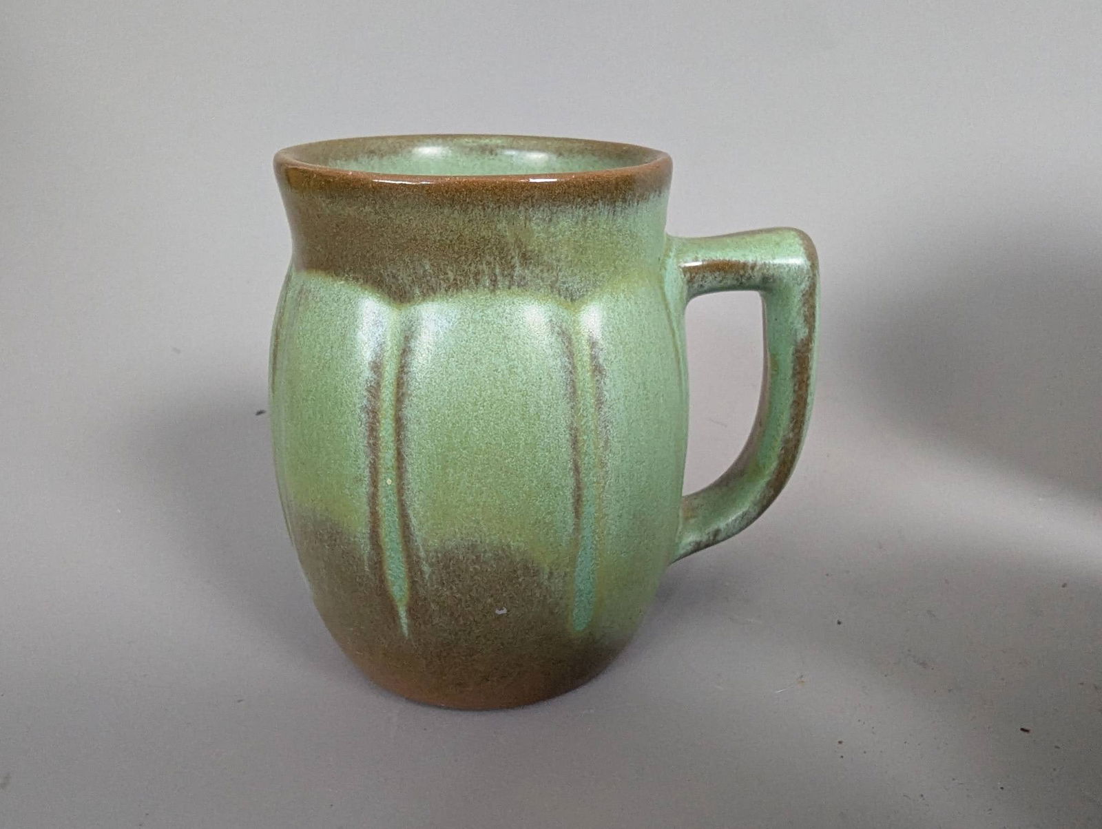 6 Art Pottery Items by Frankoma in Green and Brown Glaze - 3