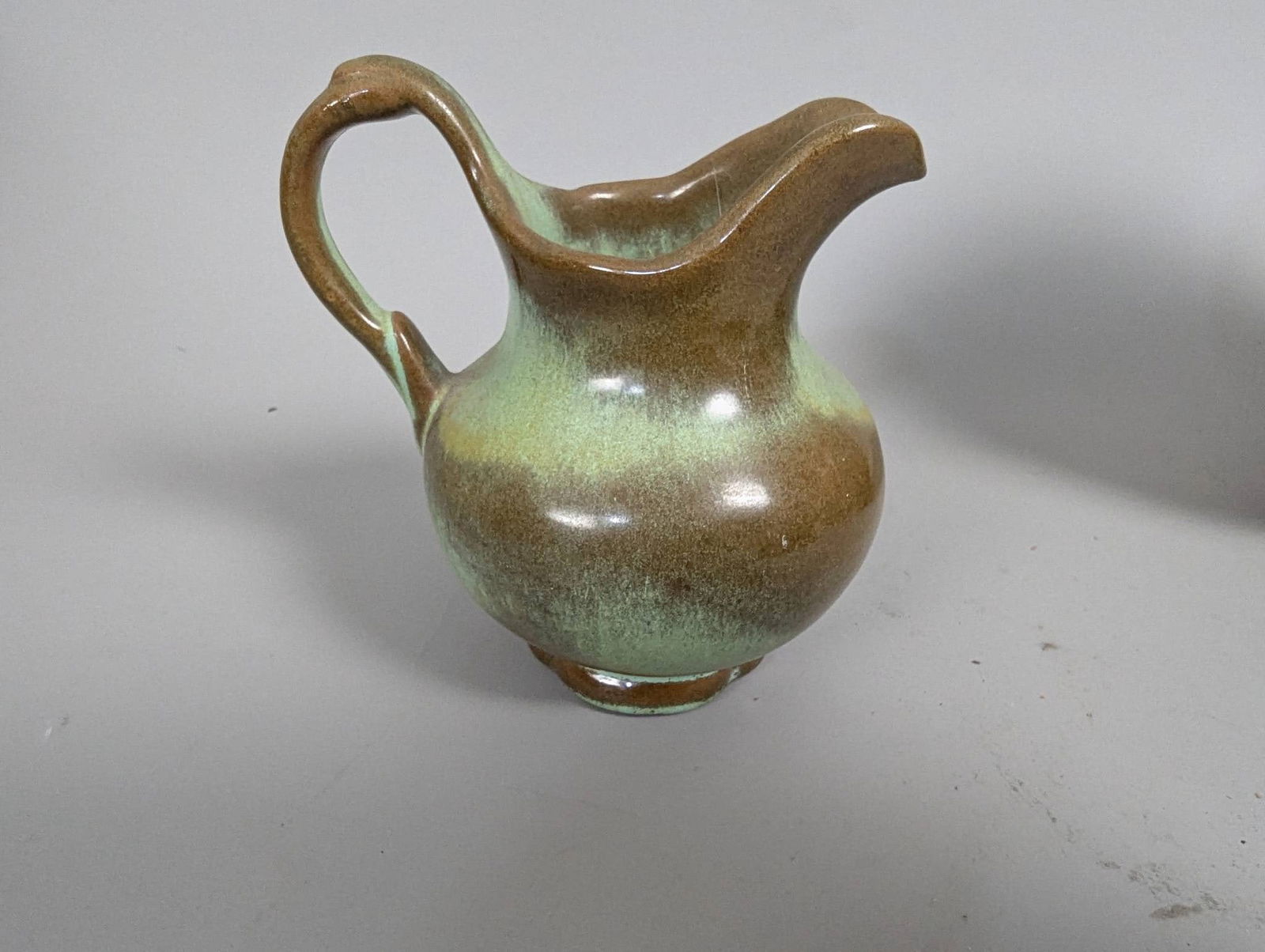 6 Art Pottery Items by Frankoma in Green and Brown Glaze - 5