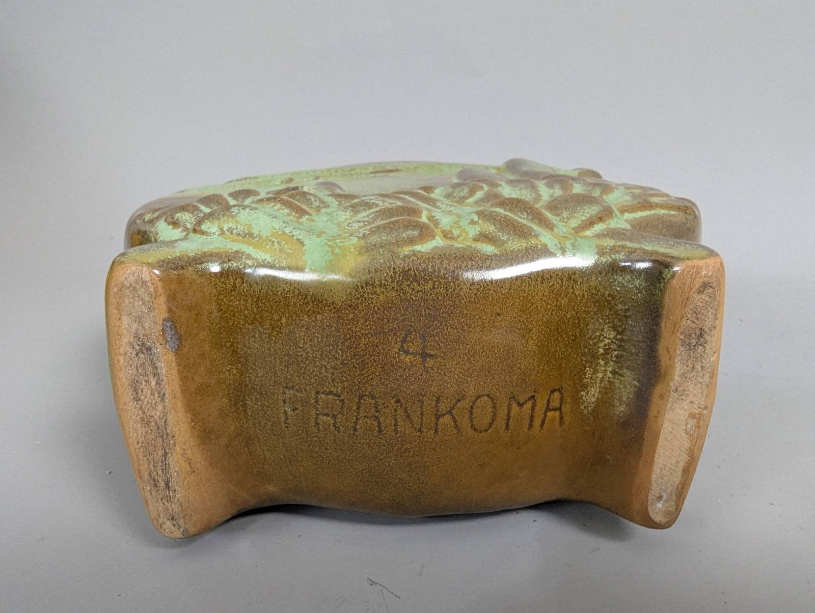 6 Art Pottery Items by Frankoma in Green and Brown Glaze - 8
