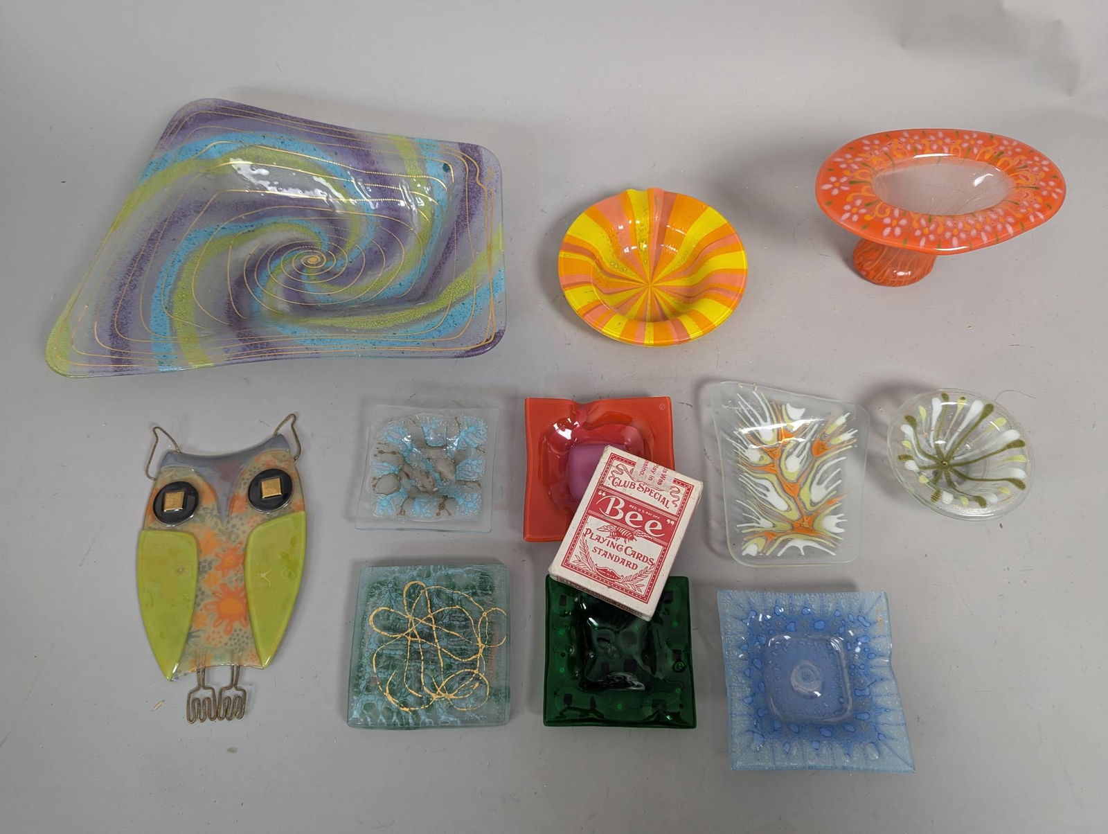 11 Higgins Art Glass Vases Bowls Dishes and Ashtrays - 2