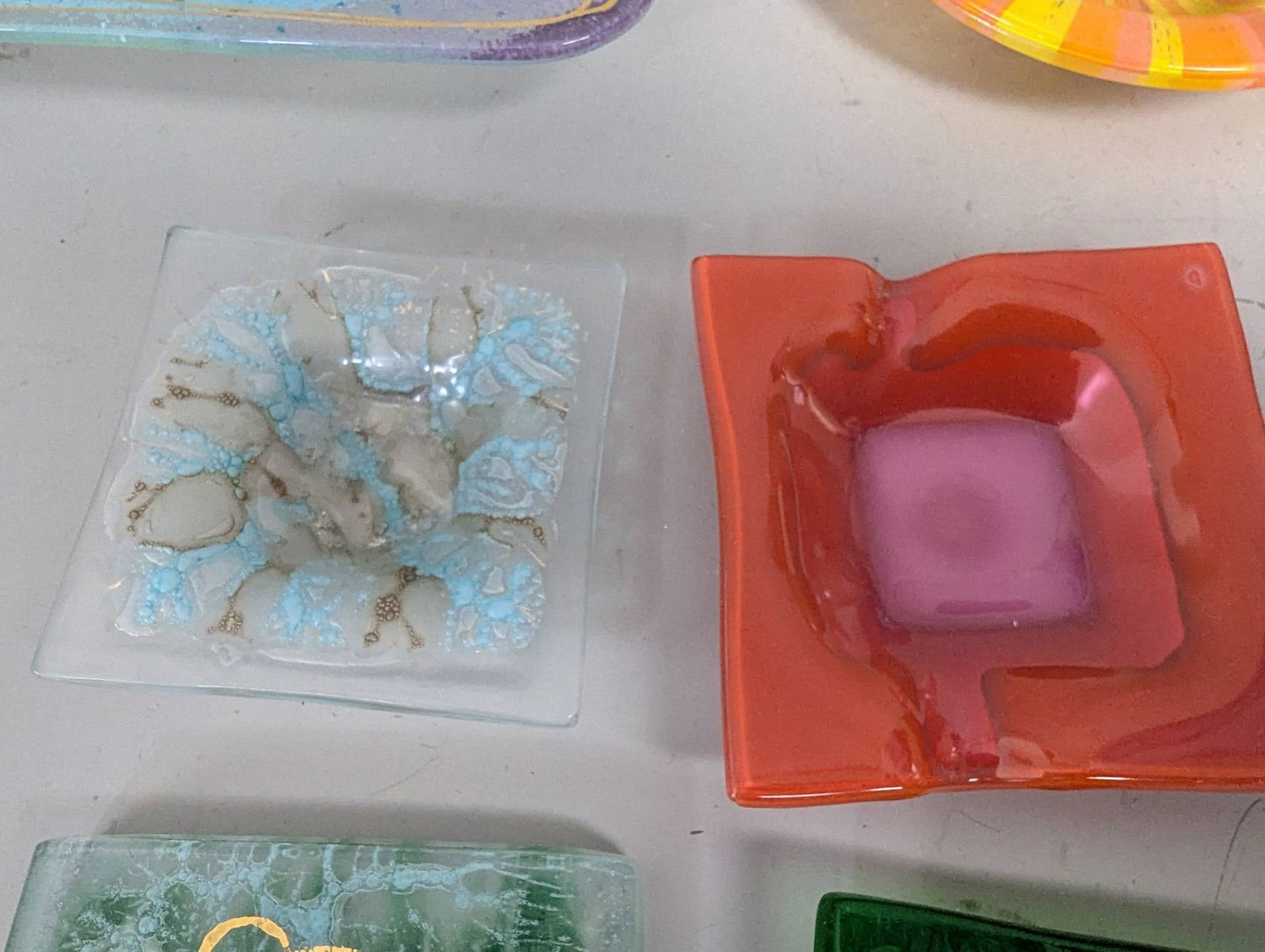 11 Higgins Art Glass Vases Bowls Dishes and Ashtrays - 7