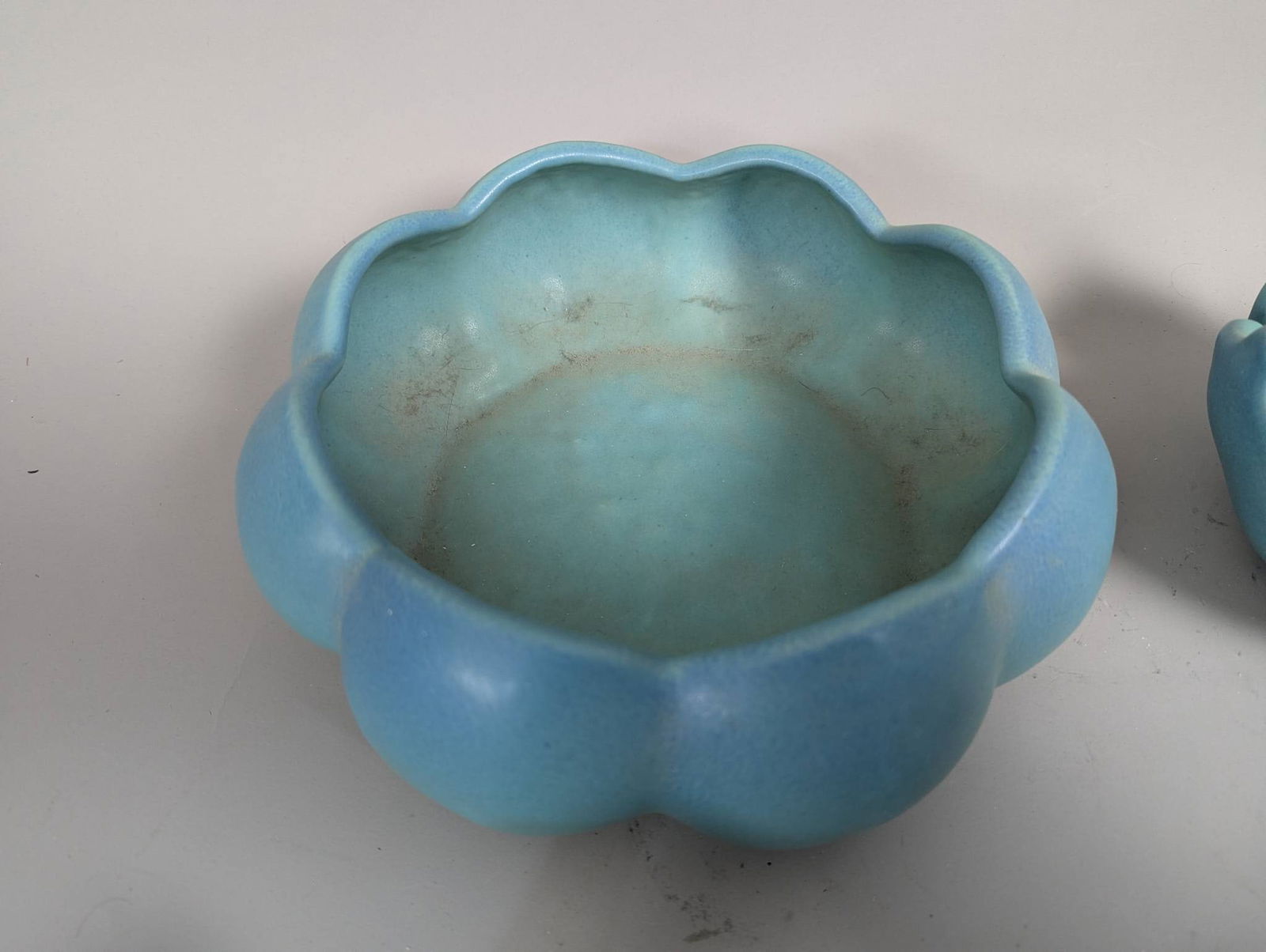 Van Briggle Pottery Lot Including Bowls Candlestick Holders and Flower Frog - 2