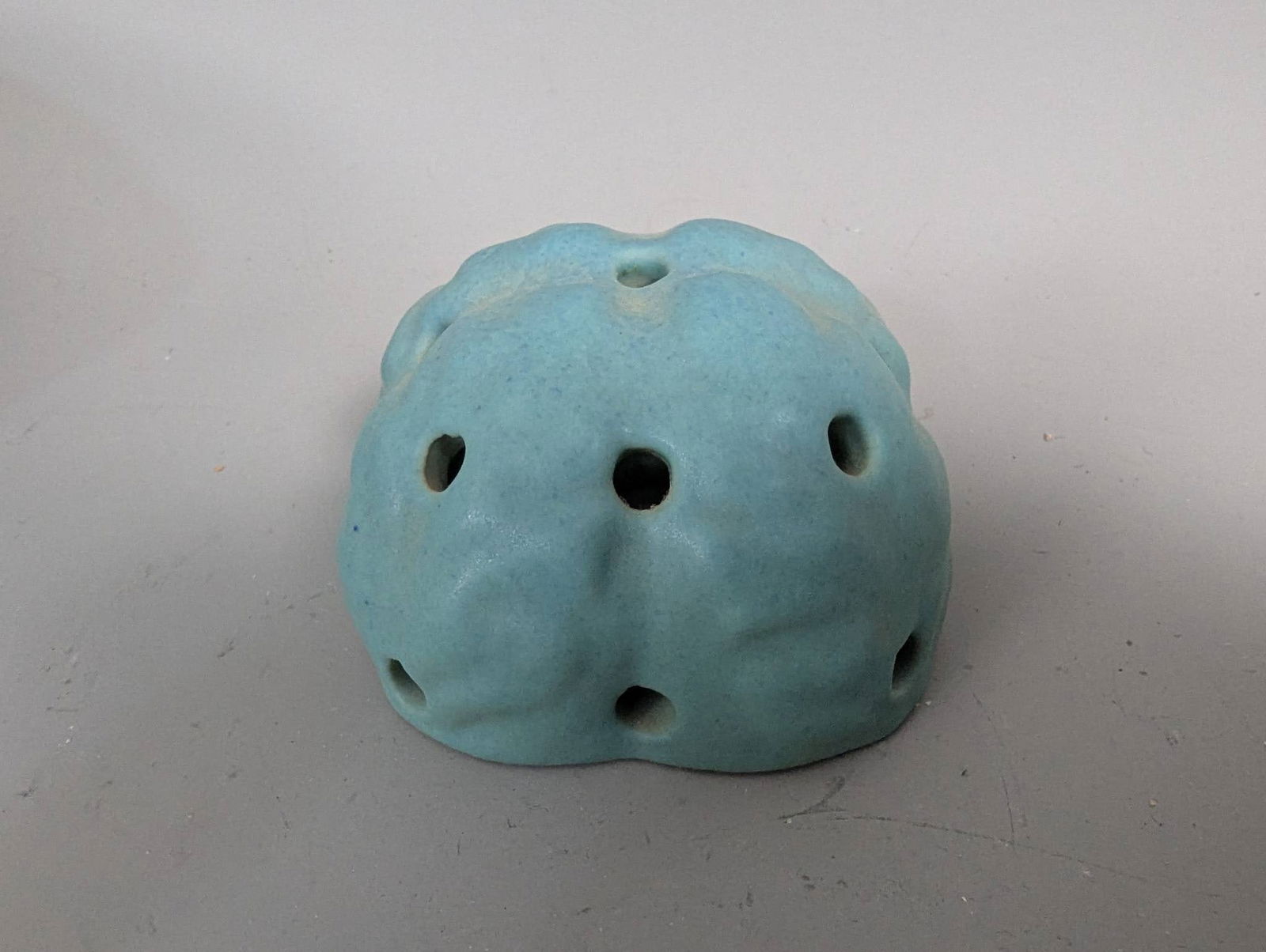 Van Briggle Pottery Lot Including Bowls Candlestick Holders and Flower Frog - 6