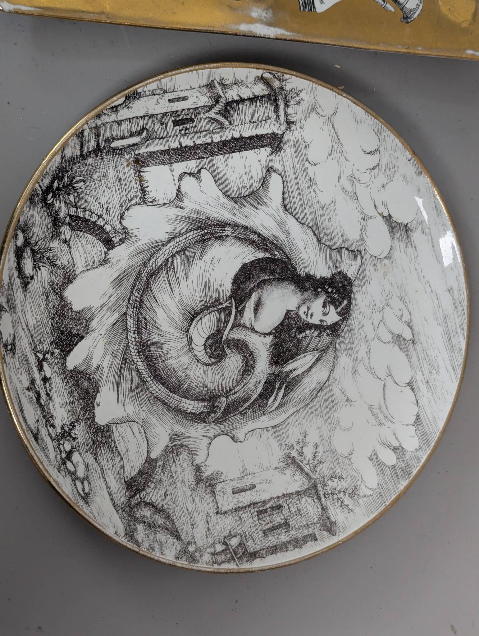 Piero Fornasetti Le Oceanidi and Musicalia Porcelain Plate and Dish - 2