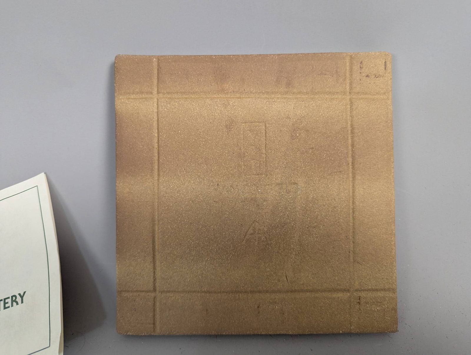 1998 Van Briggle Collectors Society Commemorative Tile in Ming Blue and Mulberry Glaze - 4