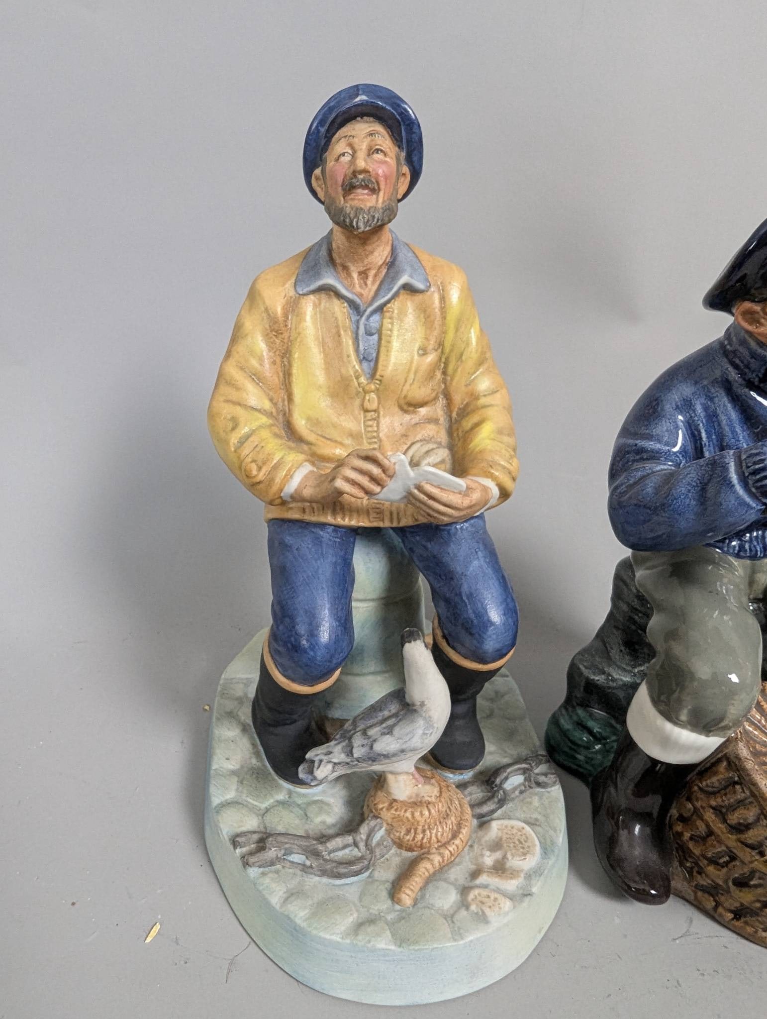Royal Doulton Figurines Including The Helmsman Lunchtime The Seafarer and The Lobster Man - 6