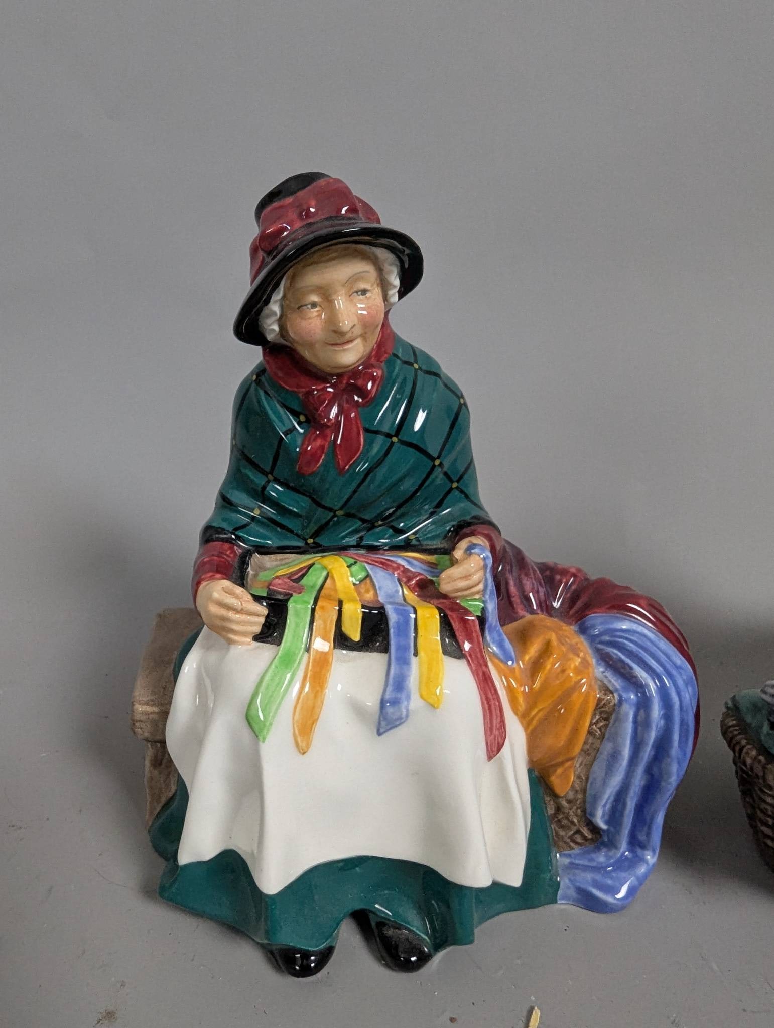 Royal Doulton Figurines Including Old Balloon Seller and Tuppence a Bag - 6