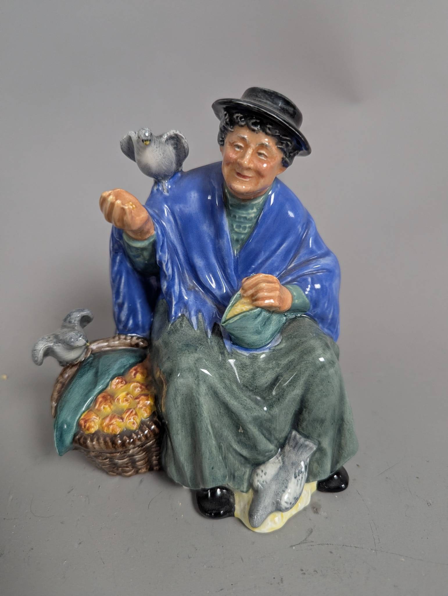 Royal Doulton Figurines Including Old Balloon Seller and Tuppence a Bag - 8