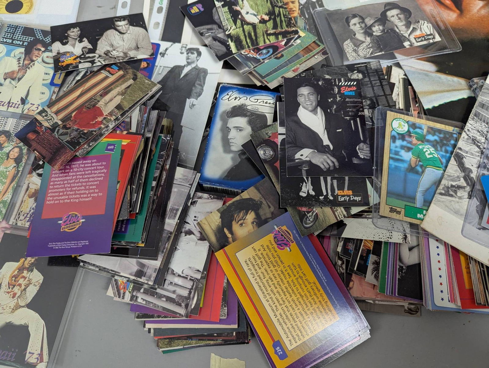 Large Lot Elvis Presley Photos Postcards Trading Cards Clippings and More - 2