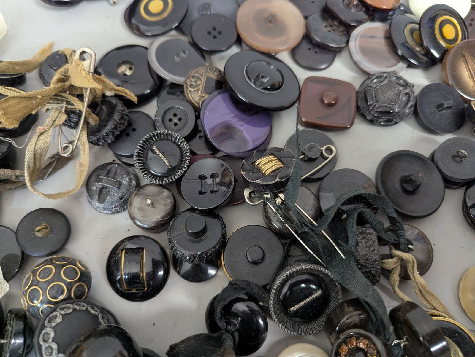 Large Assortment of Vintage Buttons in Mixed Styles and Designs - 6
