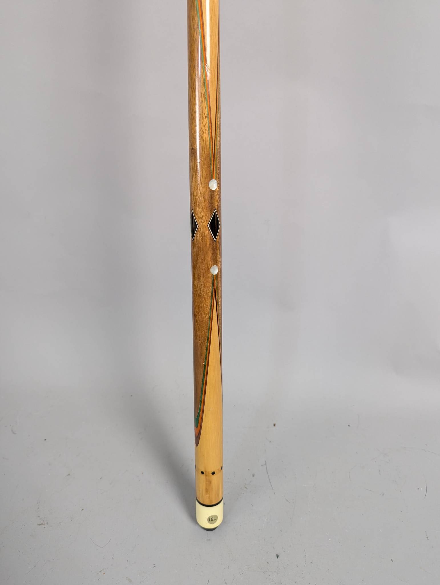 Wooden Pool Cue Stick by Adams with Decorative Inlays (1 of 7)