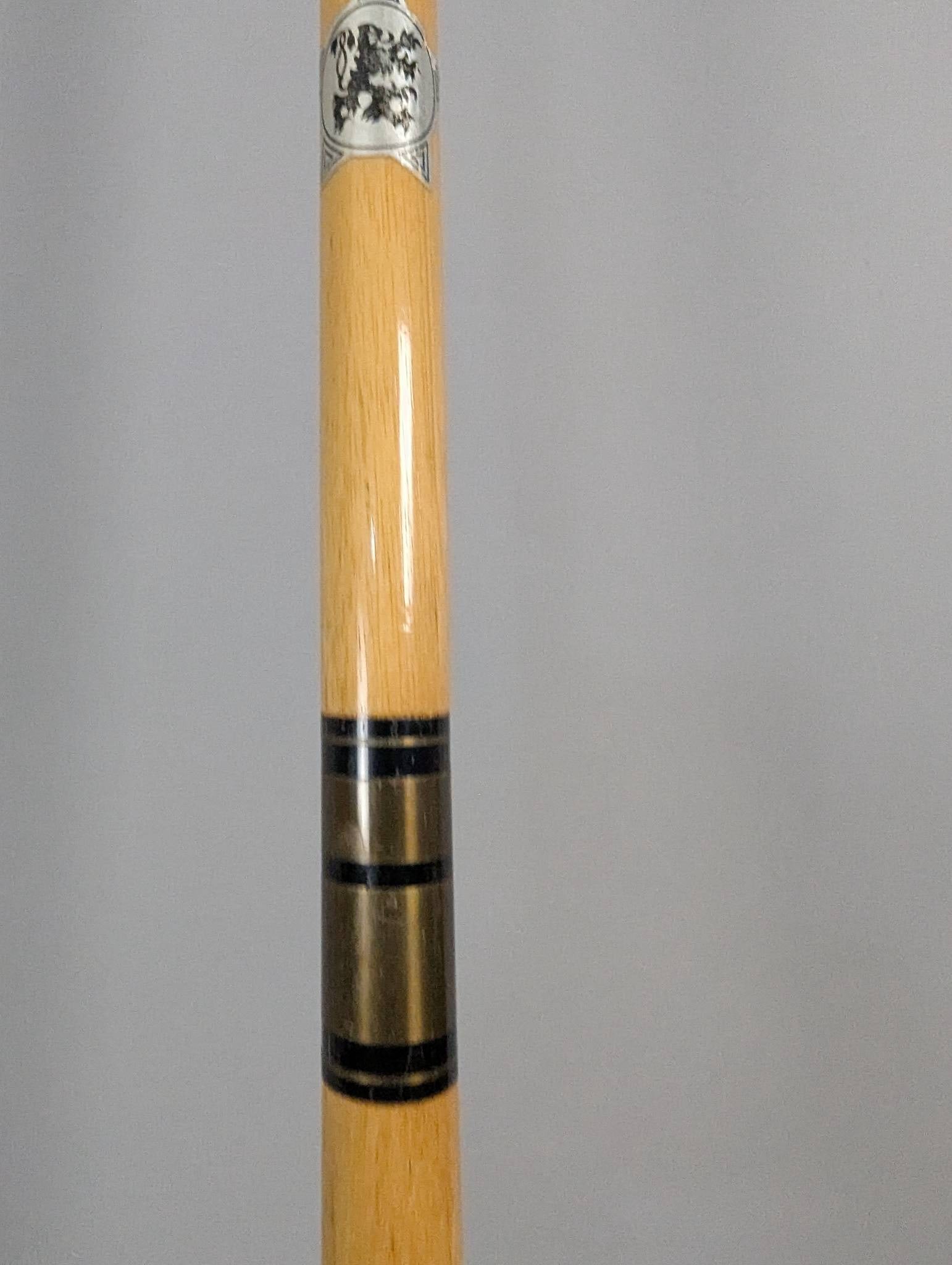 Wooden Pool Cue Stick by Adams with Decorative Inlays - 3
