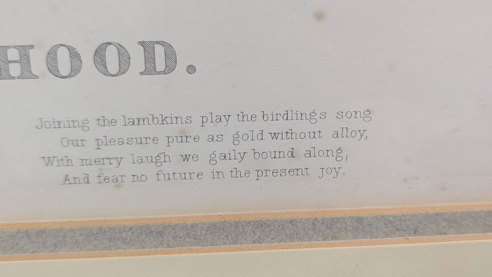 Hand Colored Lithograph by JM Ives Titled The Four Seasons of Life Childhood Currier & Ives - 13