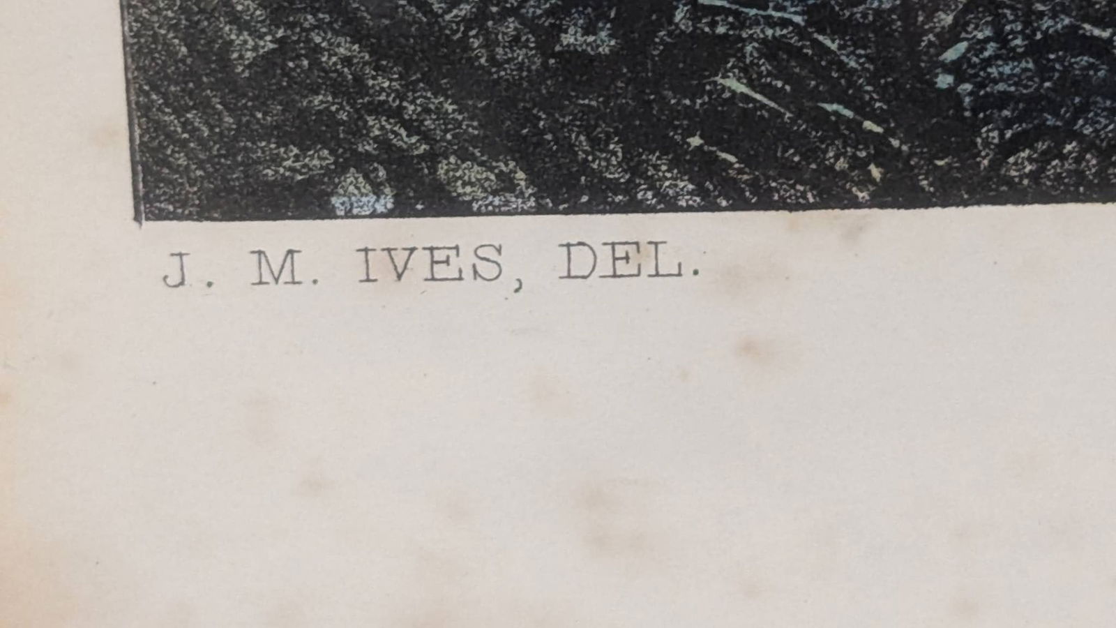 Hand Colored Lithograph by JM Ives Titled The Four Seasons of Life Childhood Currier & Ives - 9