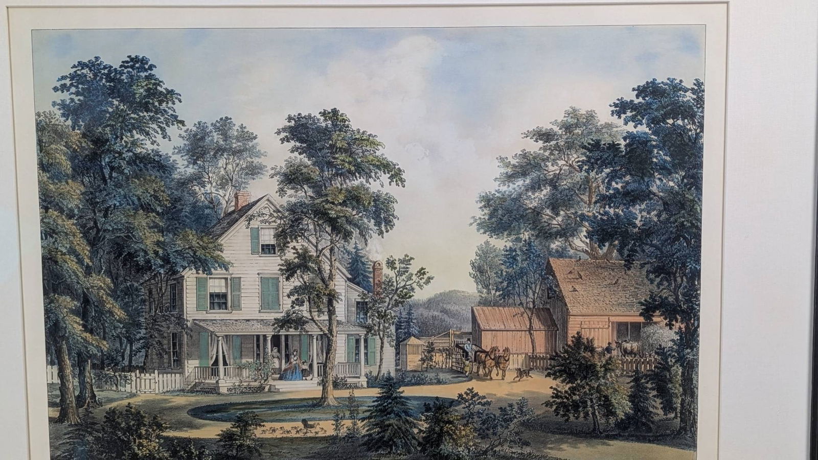 The Farmers Home Summer by Currier and Ives Lithograph - 2