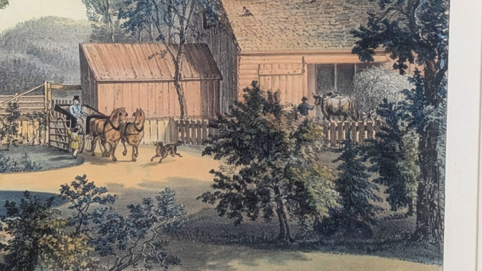 The Farmers Home Summer by Currier and Ives Lithograph - 8