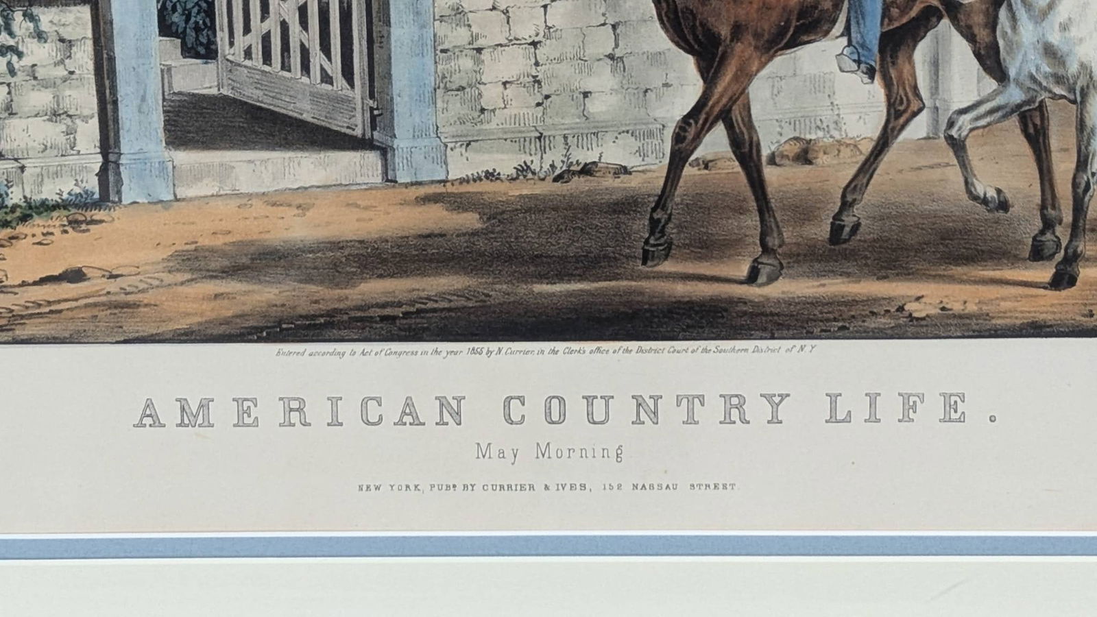 Currier and Ives American Country Life May Morning Hand-colored Lithograph - 10