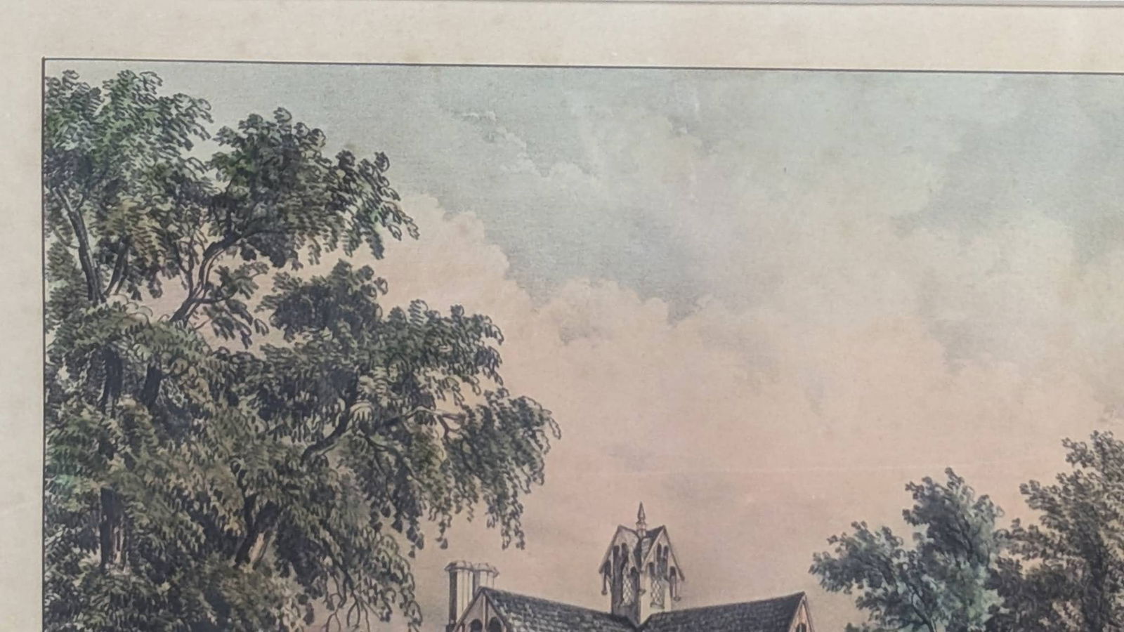 Summer in the Highlands by Currier and Ives Lithograph Print in Ornate Frame - 3