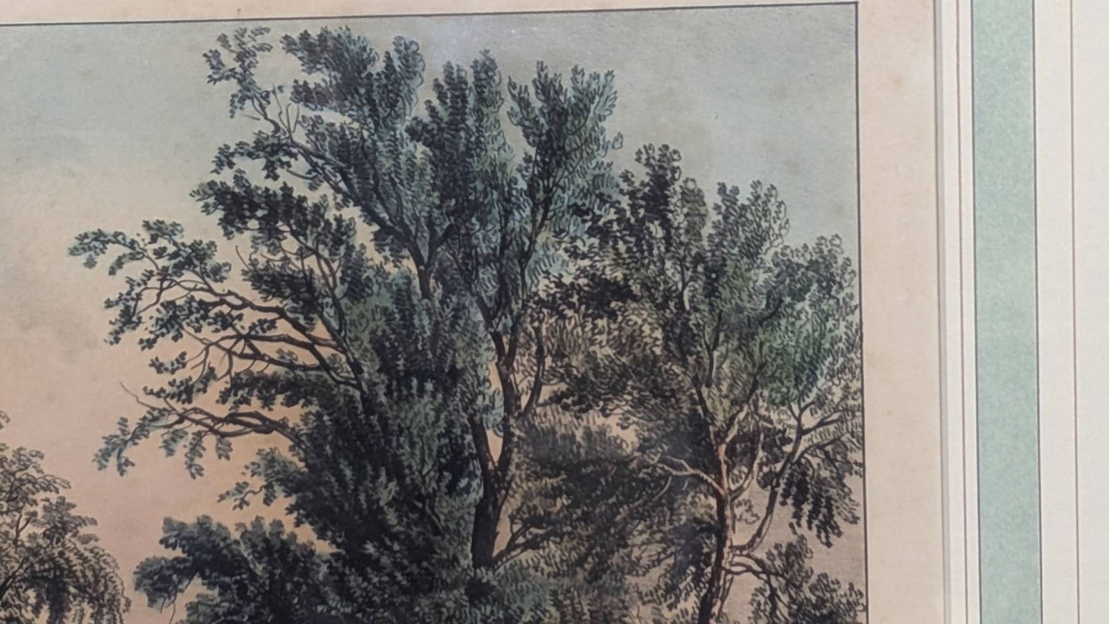 Summer in the Highlands by Currier and Ives Lithograph Print in Ornate Frame - 5