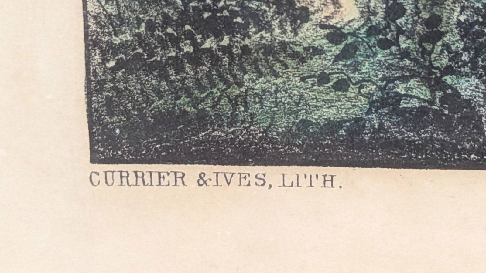 Summer in the Highlands by Currier and Ives Lithograph Print in Ornate Frame - 9