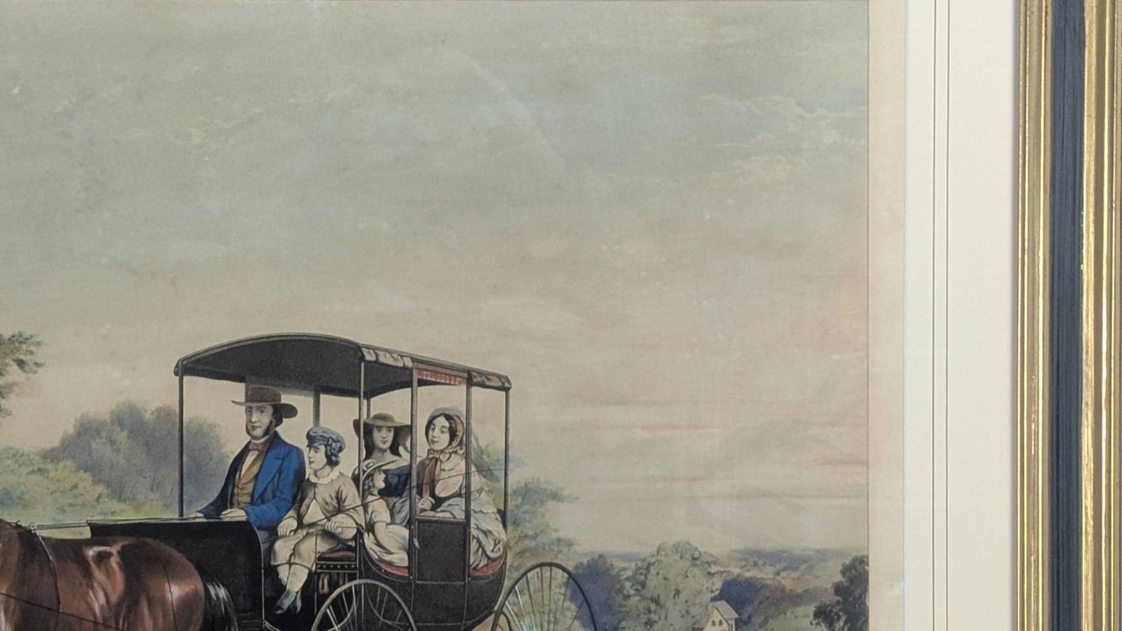 Lithograph by Currier and Ives Depicting Life in the Country The Morning Ride - 5